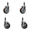 Service Caster 5'' SS Maroon Poly Wheel Swivel 1'' Expanding Stem Caster Set 2 Brakes, 4PK SCC-SSEX20S514-PPUB-MRN-2-TLB-2-1 - alternate 1
